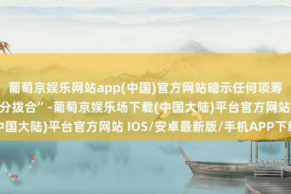 葡萄京娱乐网站app(中国)官方网站暗示任何项筹算落地“齐需要诸多身分拨合”-葡萄京娱乐场下载(中国大陆)平台官方网站 IOS/安卓最新版/手机APP下载